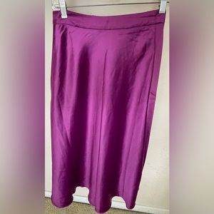 Deluc Purple Slip Midi Skirt for Work
